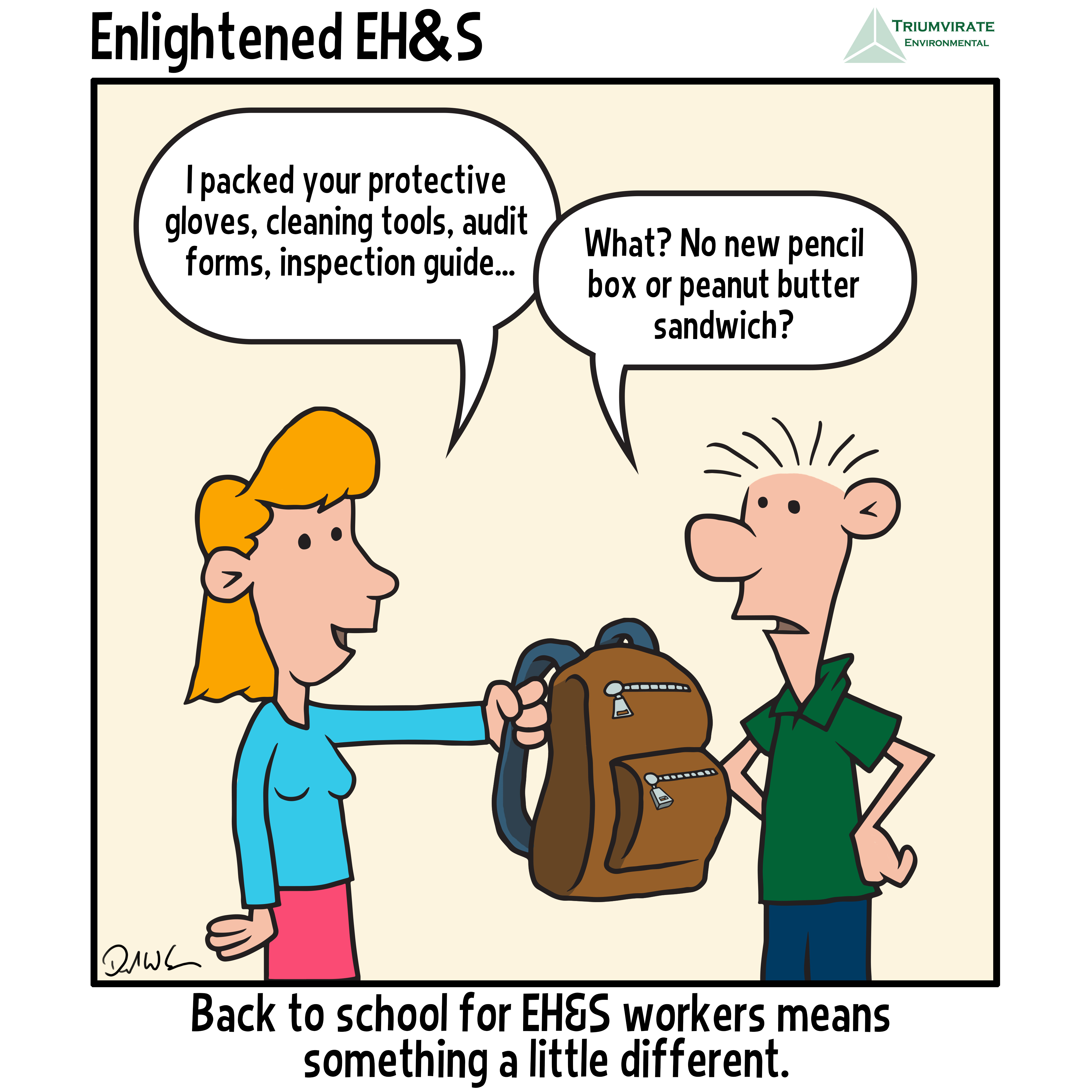 back-to-school lab safety comic strip
